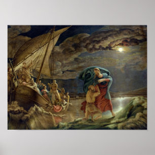 Peter Walks on Water, 1806 Poster