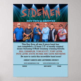 Peter Welker "Sidemen" Band Music Poster