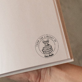 Peterbald Cat, Buch aus der Bibliothek von Gummistempel