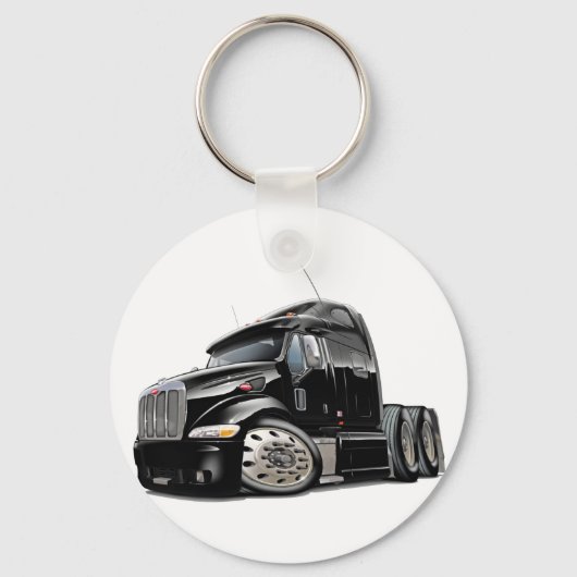 Peterbilt Black Truck Schlüsselanhänger (Vorderseite)