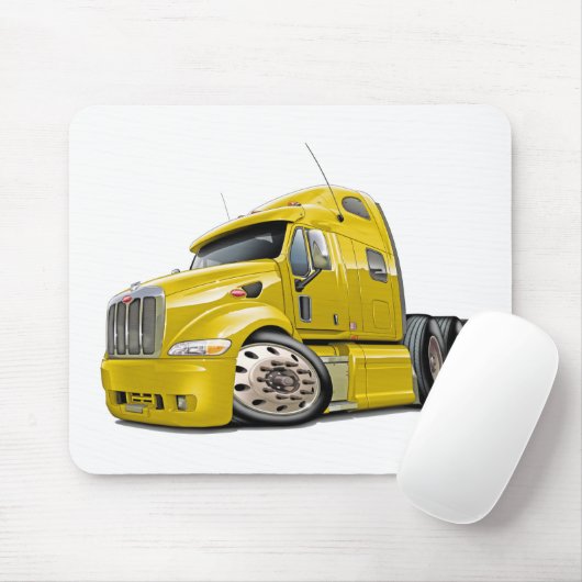 Peterbilt gelber LKW Mousepad (Mit Mouse)