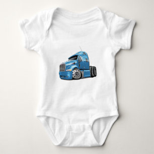 Peterbilt lt Blue Truck Baby Strampler