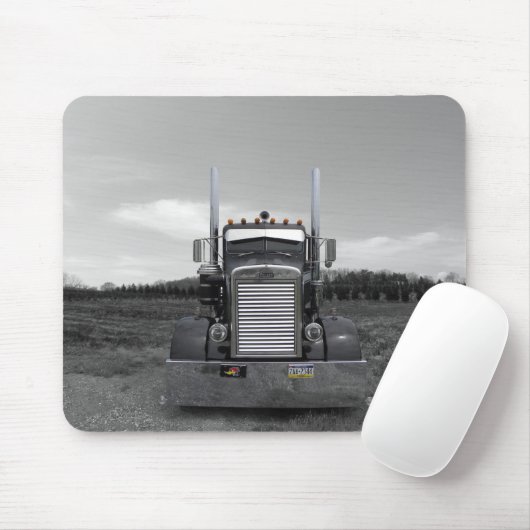 Peterbilt Nadel-Nase b/w Mousepad (Mit Mouse)