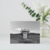 Peterbilt Needle Nose b.w Postcard Postkarte (Stehend Vorderseite)