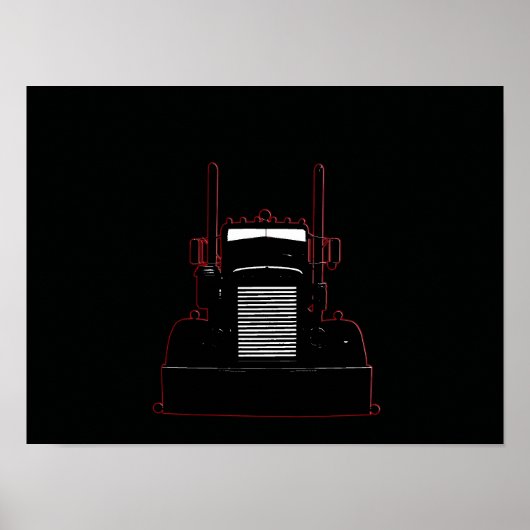 Peterbilt Needle Nose bearbeitet #3 Poster (Vorne)