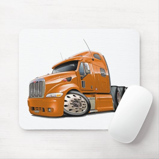 Peterbilt Orangen-LKW Mousepad (Mit Mouse)