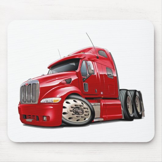 Peterbilt Rot-LKW Mousepad (Vorne)