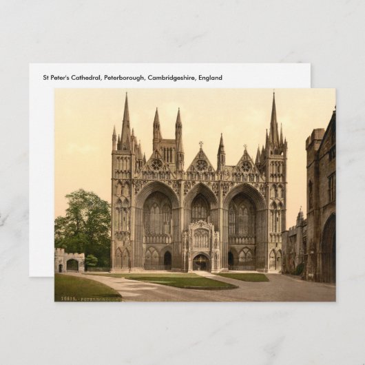 Peterborough Cathedral II, Cambridgeshire, England Postkarte (Vorne/Hinten)