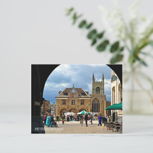 Peterborough Cathedral Square Postkarte (Stehend Vorderseite)