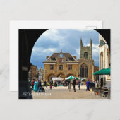 Peterborough Cathedral Square Postkarte (Vorne/Hinten)