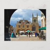 Peterborough Cathedral Square Postkarte (Vorderseite)