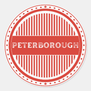 Peterborough City Pride Emblem – Kanadische Identi Runder Aufkleber