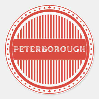 Peterborough City Pride Emblem – Kanadische Identi Runder Aufkleber