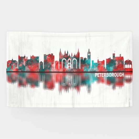 Peterborough England Skyline Banner (Horizontal)