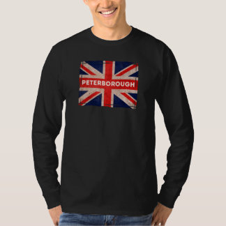 Peterborough Flag Cambridgeshire Geboren Und Aufge T-Shirt