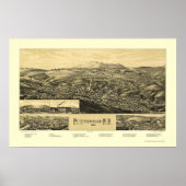 Peterborough, NH Panoramic Map - 1886 Poster (Vorne)