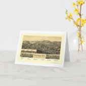 Peterborough, panoramische Karte NH - 1886 (Gelbe Blume)