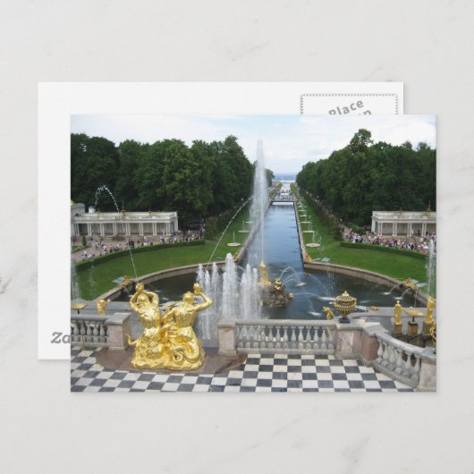 Petergof Postkarte (Vorne/Hinten)