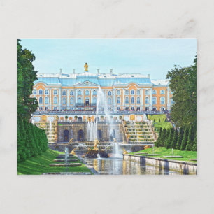 Peterhof Palace Grand Cascade, Russland Postkarte
