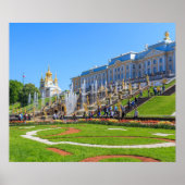 Peterhof Palace und Grand Cascade of Fontänen Poster (Vorne)