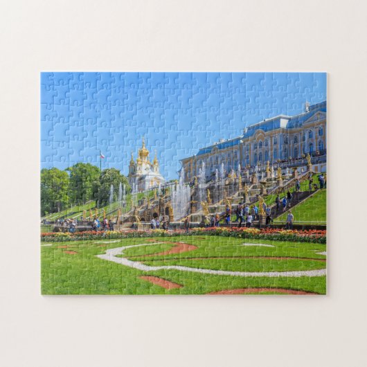 Peterhof Palace und Grand Cascade of Fontänen Puzzle (Horizontal)