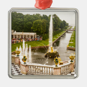 Peterhof Palast und Garten-St. Petersburg Russland Silbernes Ornament
