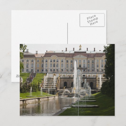 Peterhof Postkarte (Vorne/Hinten)