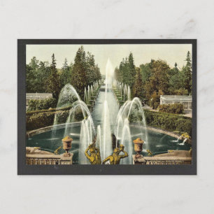 Peterhof, Richtung Meer, St. Petersburg, Russland Postkarte