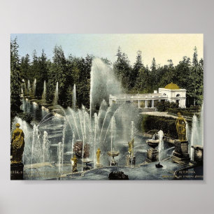 Peterhof vom Schloss, St. Petersburg, Poster