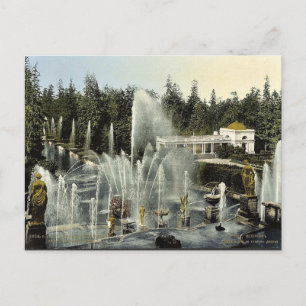 Peterhof vom Schloss, St. Petersburg, Russland Kla Postkarte