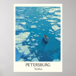 Petersburg Alaska Eisschollen Wasser Poster