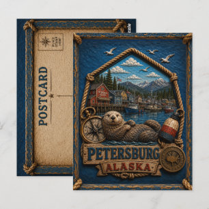 Petersburg Alaska Postkarte Vintage Reise