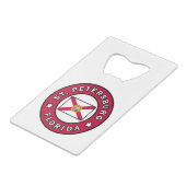 Petersburg Florida Geldbeutel Flaschenöffner (Vorderseite Schrägansicht)