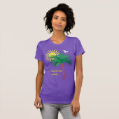 Petersburg Florida Palm Tree und Seagull T-Shi T-Shirt (Vorne ganz)