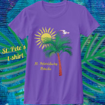 Petersburg Florida Palm Tree und Seagull T-Shi