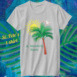 Petersburg Florida Palm Tree und Seagull T-Shi T-Shirt