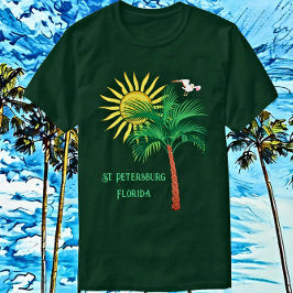 Petersburg Florida Palm Tree und Seagull T-Shi T-Shirt