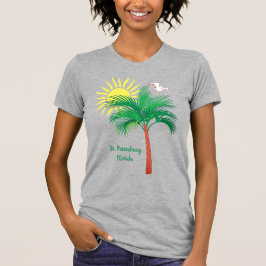 Petersburg Florida Palm Tree und Seagull T-Shi T-Shirt