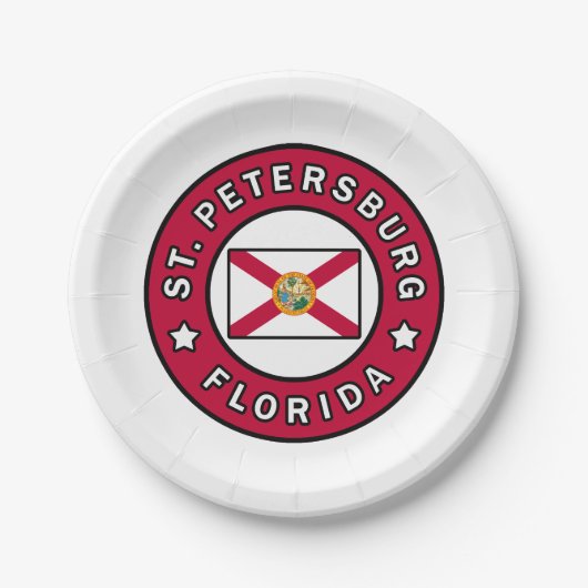 Petersburg Florida Pappteller (Vorderseite)