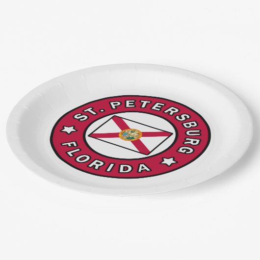 Petersburg Florida Pappteller (Schrägansicht)