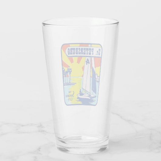 Petersburg, Florida - Pint Glass Glas (Rückseite)