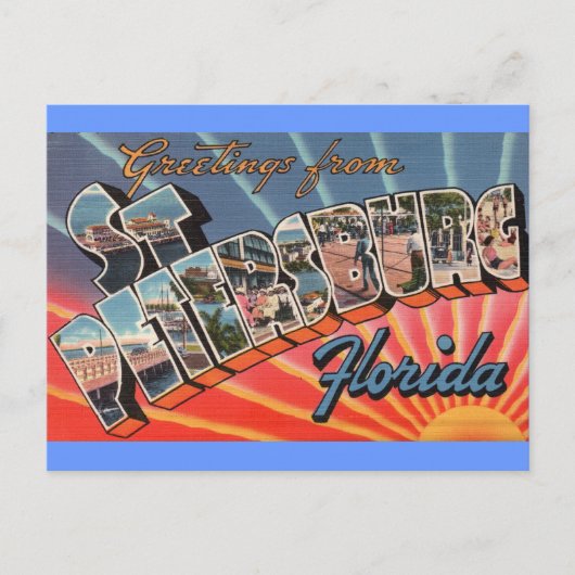 Petersburg Florida Postkarte (Vorderseite)