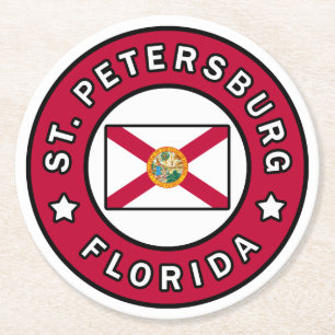 Petersburg Florida Runder Pappuntersetzer