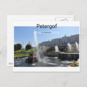Petersburg, Petergof Postkarte (Vorne/Hinten)