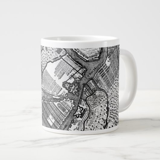 Petersburg-Plan Jumbo-Tasse (Vorderseite Rechts)