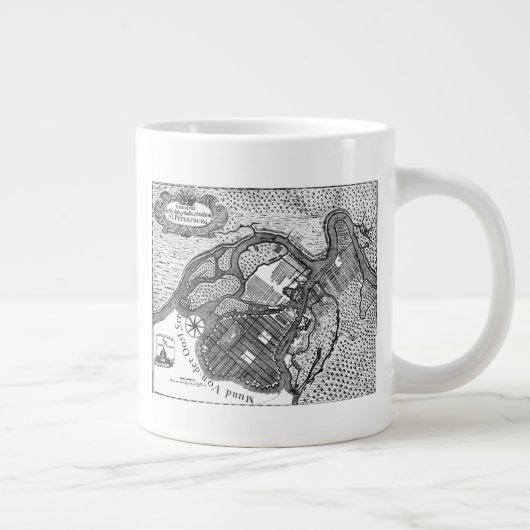 Petersburg-Plan Jumbo-Tasse (Rechts)