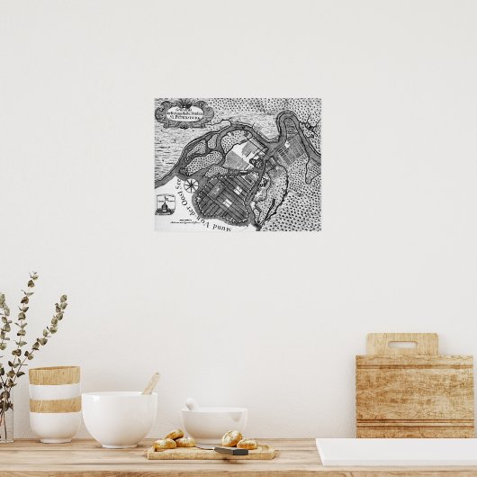 Petersburg-Plan Poster (Küche)