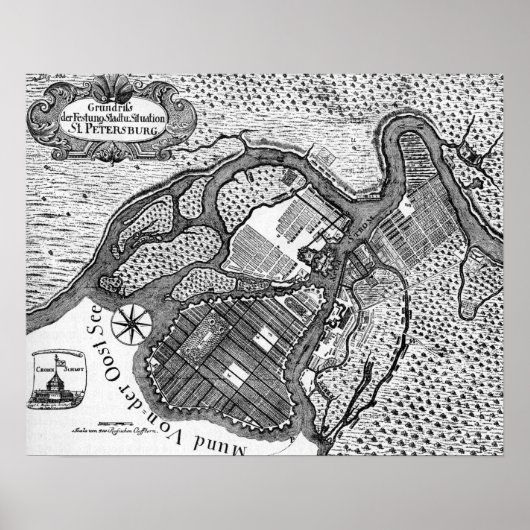 Petersburg-Plan Poster (Vorne)