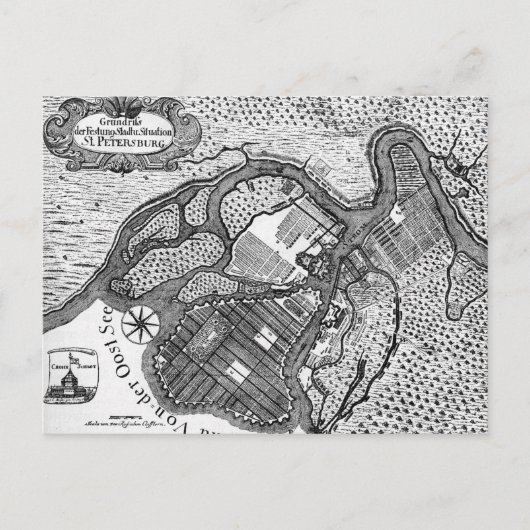 Petersburg-Plan Postkarte (Vorderseite)