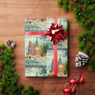 Petersburg - Russland Vintag Geschenkpapier